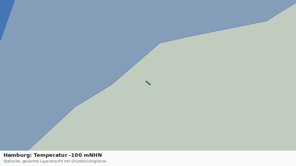 Statische Kartenansicht: Hamburg: Temperatur -100 mNHN
