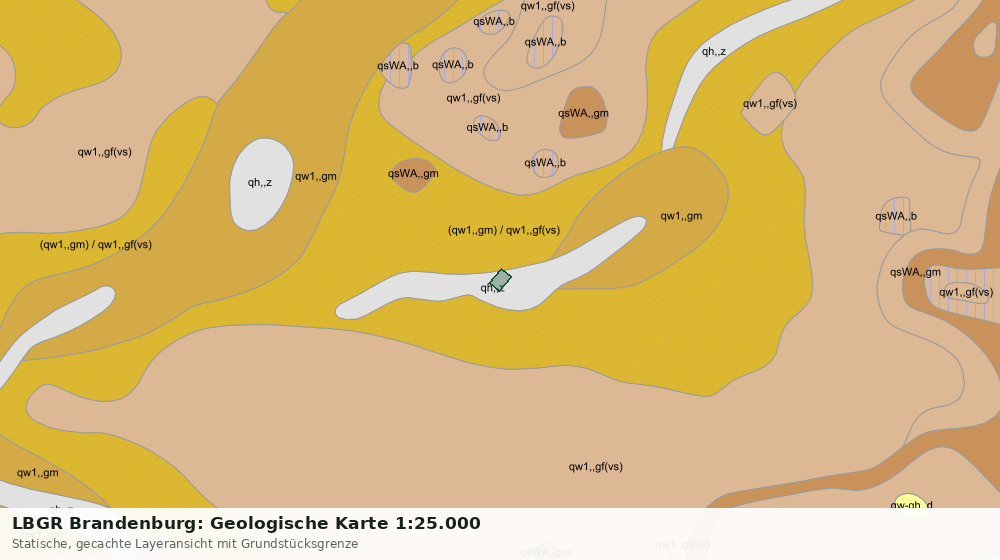 Statische Kartenansicht: LBGR Brandenburg: Geologische Karte 1:25.000