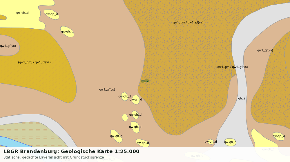 Statische Kartenansicht: LBGR Brandenburg: Geologische Karte 1:25.000