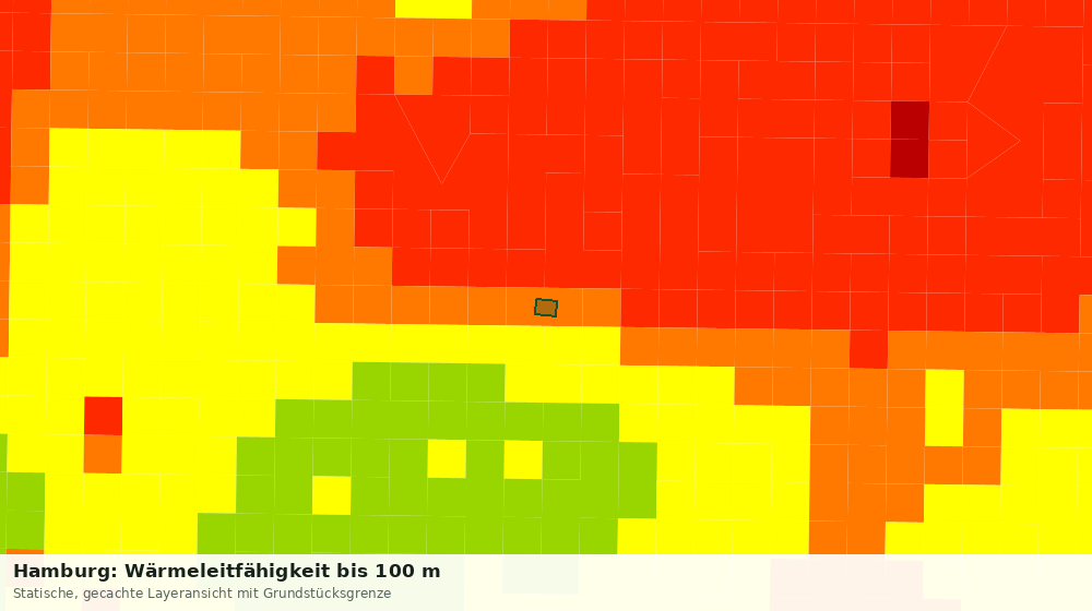 Statische Kartenansicht: Hamburg: Wärmeleitfähigkeit bis 100 m