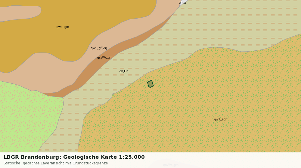 Statische Kartenansicht: LBGR Brandenburg: Geologische Karte 1:25.000