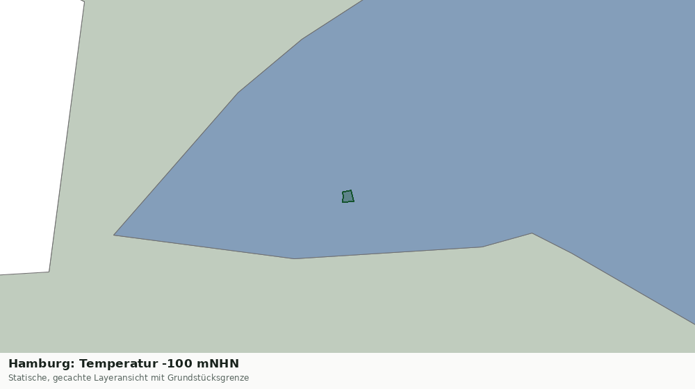 Statische Kartenansicht: Hamburg: Temperatur -100 mNHN