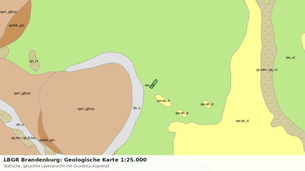 Statische Kartenansicht: LBGR Brandenburg: Geologische Karte 1:25.000