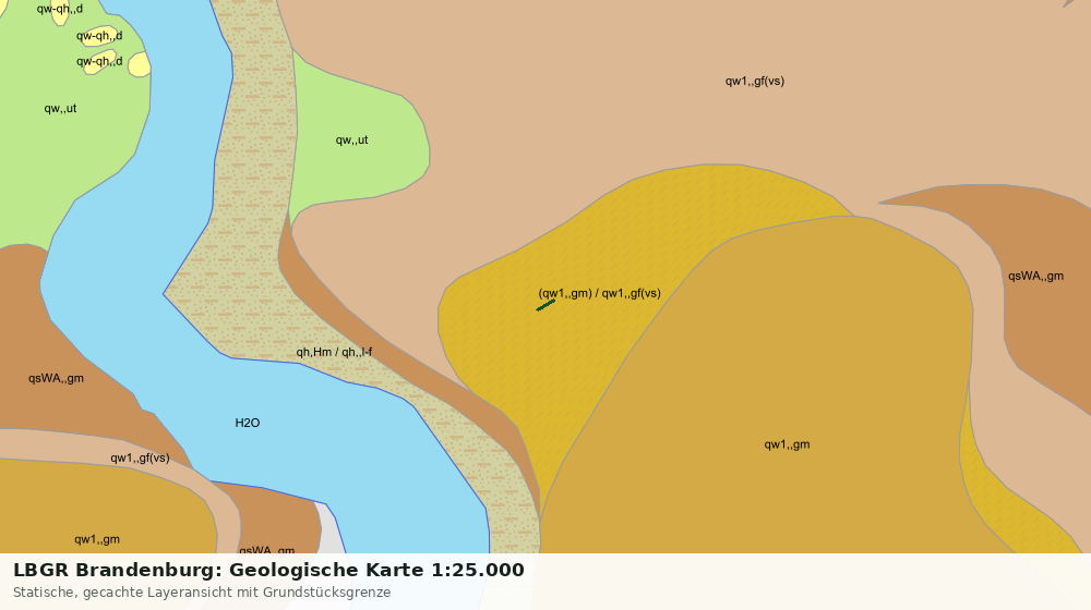Statische Kartenansicht: LBGR Brandenburg: Geologische Karte 1:25.000