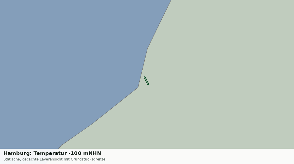 Statische Kartenansicht: Hamburg: Temperatur -100 mNHN