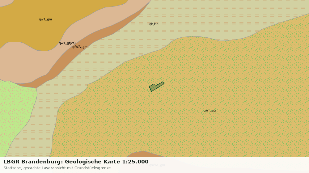 Statische Kartenansicht: LBGR Brandenburg: Geologische Karte 1:25.000