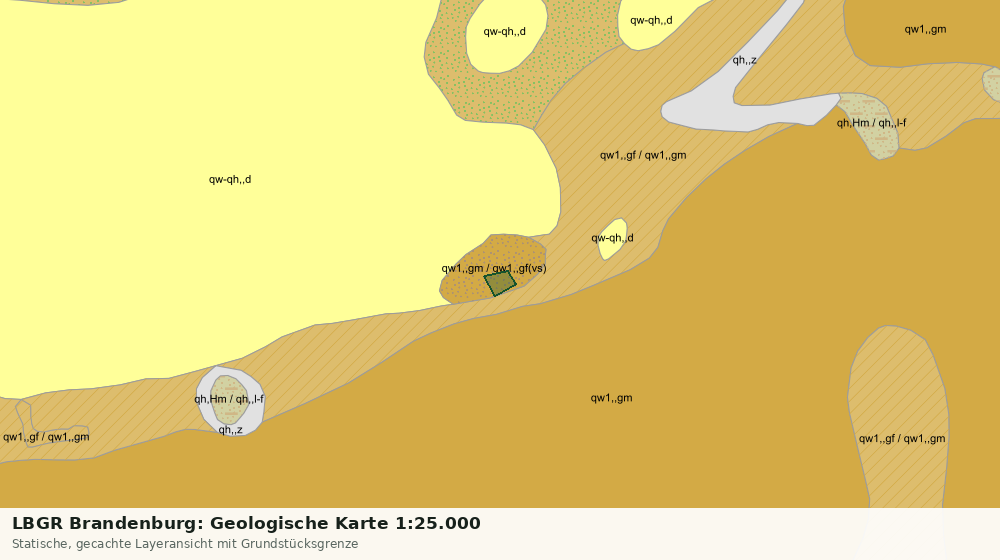 Statische Kartenansicht: LBGR Brandenburg: Geologische Karte 1:25.000