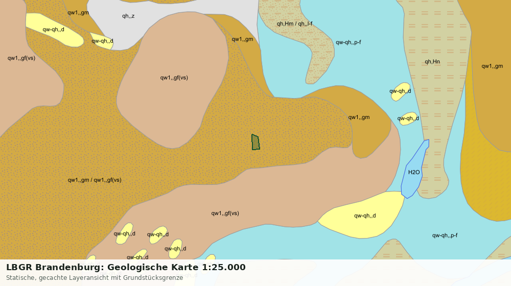 Statische Kartenansicht: LBGR Brandenburg: Geologische Karte 1:25.000