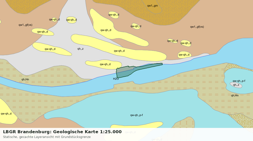 Statische Kartenansicht: LBGR Brandenburg: Geologische Karte 1:25.000