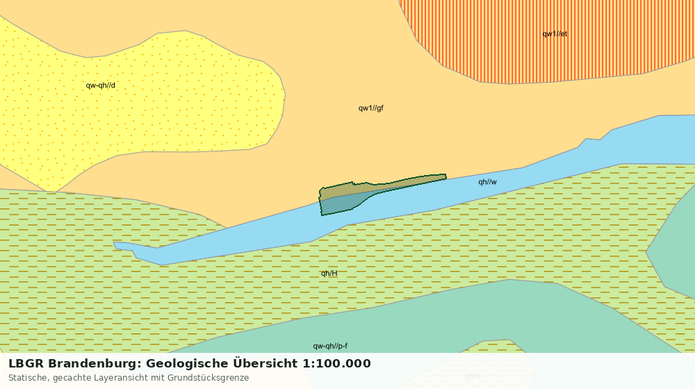 Statische Kartenansicht: LBGR Brandenburg: Geologische Übersicht 1:100.000