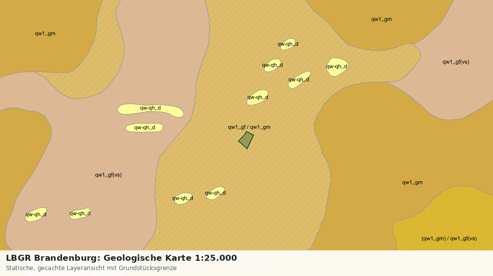 Statische Kartenansicht: LBGR Brandenburg: Geologische Karte 1:25.000