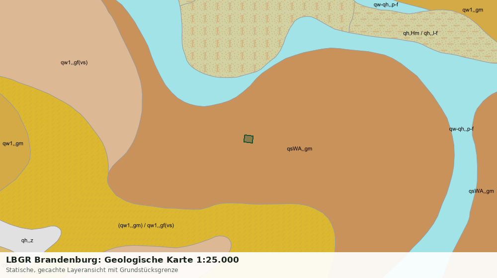 Statische Kartenansicht: LBGR Brandenburg: Geologische Karte 1:25.000