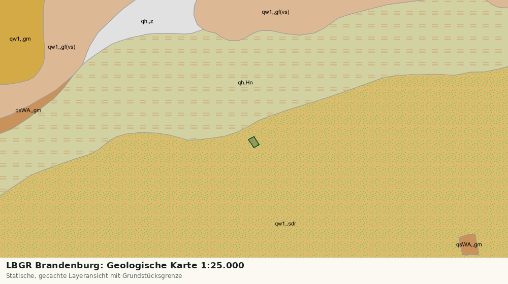 Statische Kartenansicht: LBGR Brandenburg: Geologische Karte 1:25.000