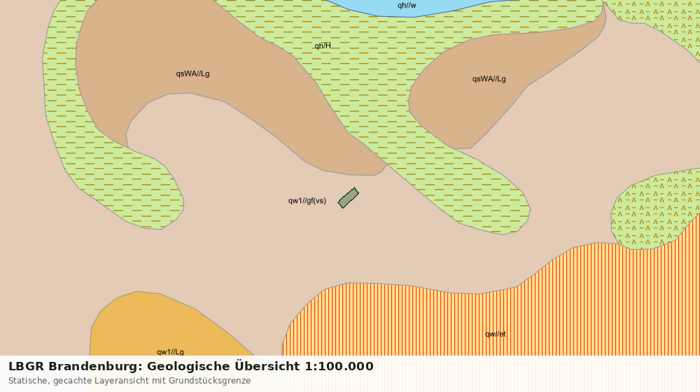 Statische Kartenansicht: LBGR Brandenburg: Geologische Übersicht 1:100.000