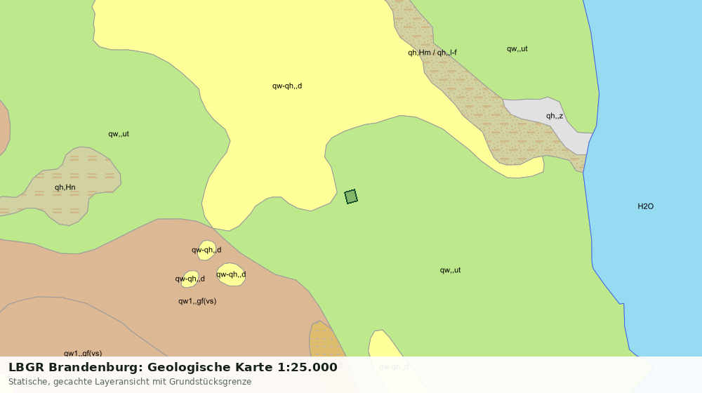 Statische Kartenansicht: LBGR Brandenburg: Geologische Karte 1:25.000