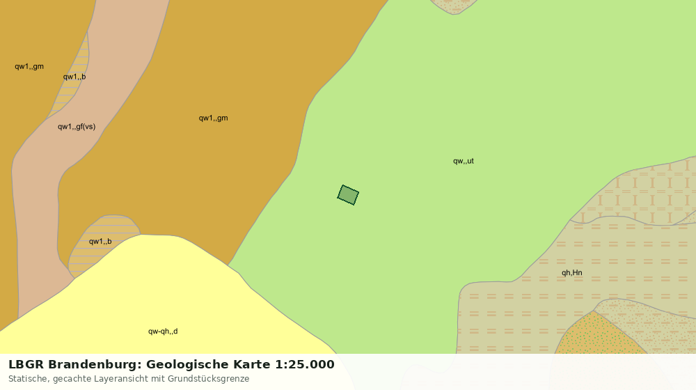 Statische Kartenansicht: LBGR Brandenburg: Geologische Karte 1:25.000