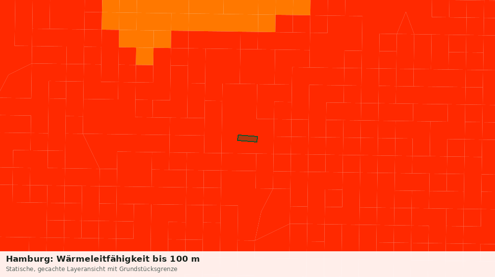 Statische Kartenansicht: Hamburg: Wärmeleitfähigkeit bis 100 m