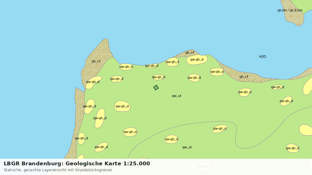 Statische Kartenansicht: LBGR Brandenburg: Geologische Karte 1:25.000