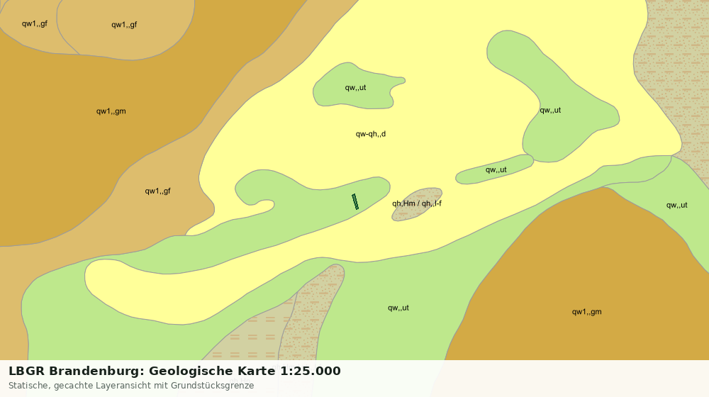 Statische Kartenansicht: LBGR Brandenburg: Geologische Karte 1:25.000
