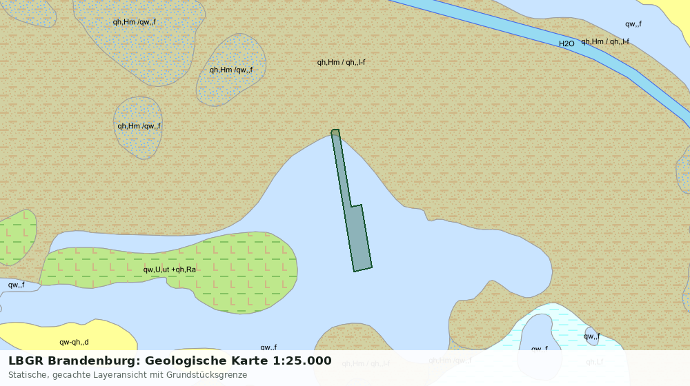 Statische Kartenansicht: LBGR Brandenburg: Geologische Karte 1:25.000