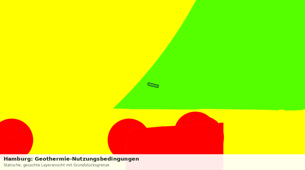Statische Kartenansicht: Hamburg: Geothermie-Nutzungsbedingungen