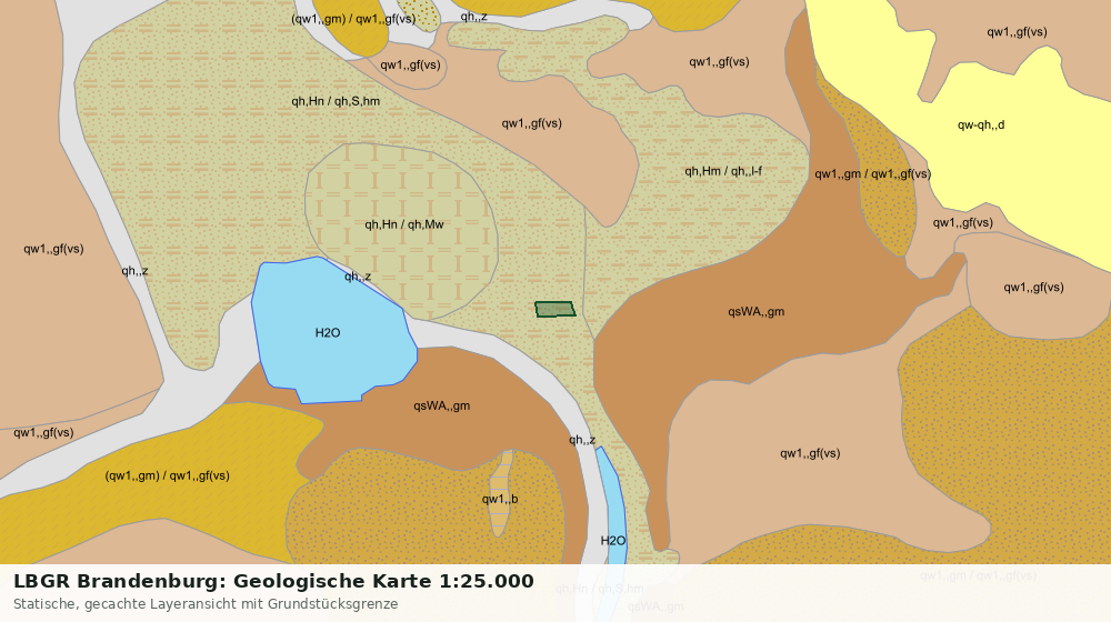 Statische Kartenansicht: LBGR Brandenburg: Geologische Karte 1:25.000