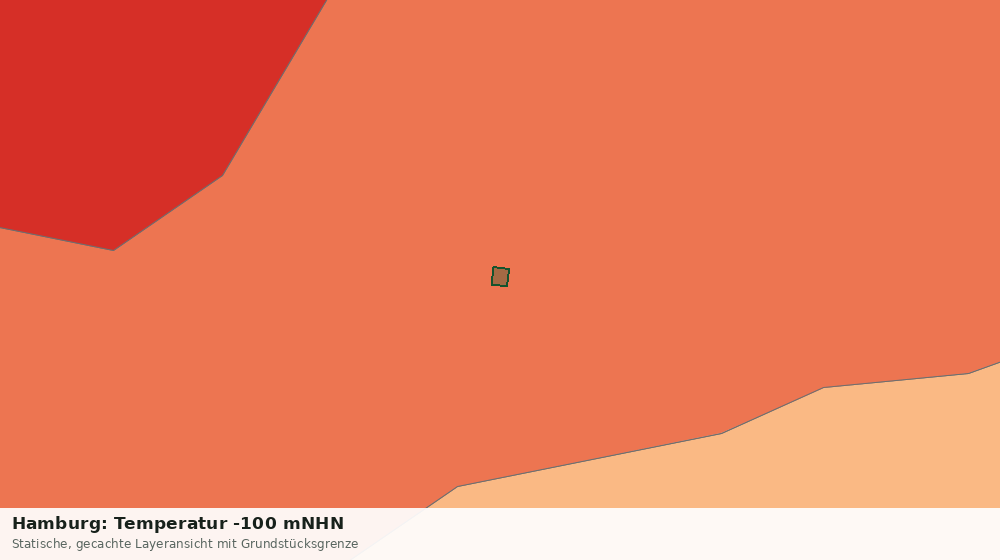 Statische Kartenansicht: Hamburg: Temperatur -100 mNHN