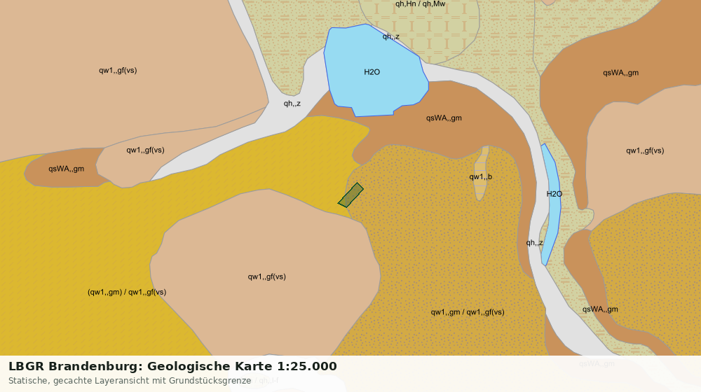 Statische Kartenansicht: LBGR Brandenburg: Geologische Karte 1:25.000