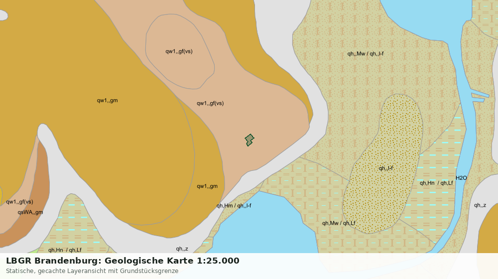 Statische Kartenansicht: LBGR Brandenburg: Geologische Karte 1:25.000
