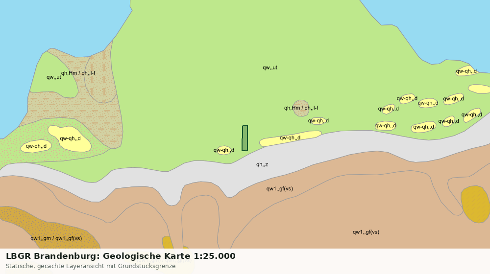 Statische Kartenansicht: LBGR Brandenburg: Geologische Karte 1:25.000