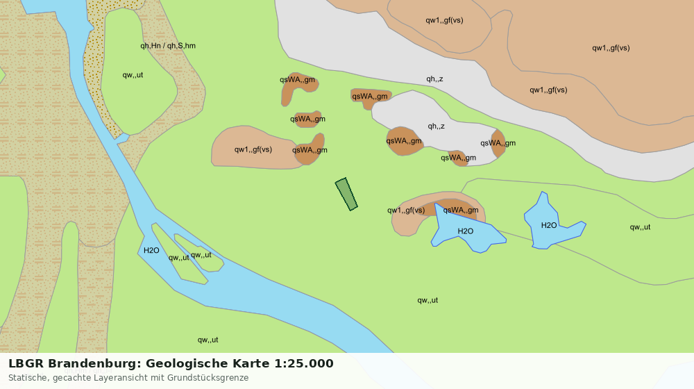 Statische Kartenansicht: LBGR Brandenburg: Geologische Karte 1:25.000