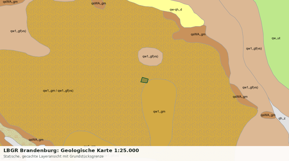 Statische Kartenansicht: LBGR Brandenburg: Geologische Karte 1:25.000