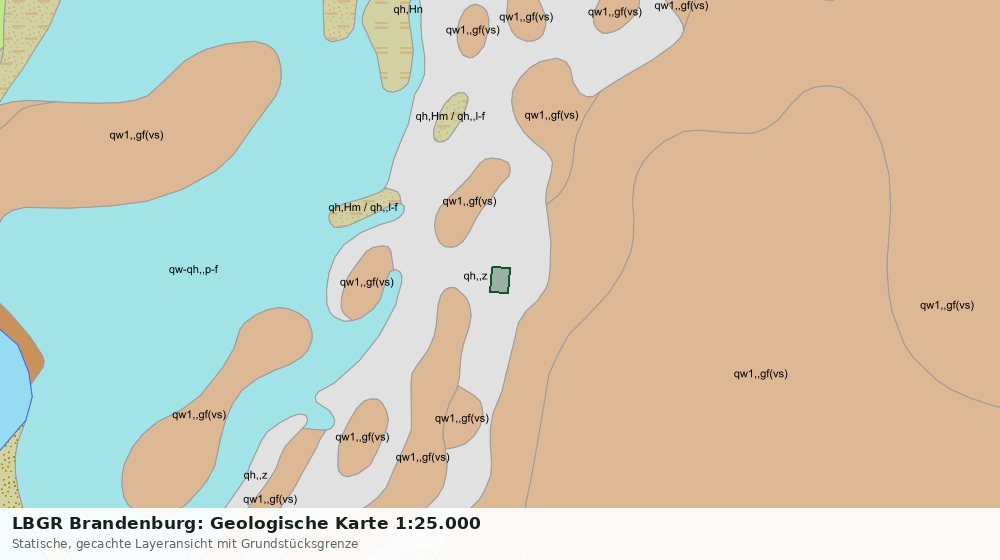 Statische Kartenansicht: LBGR Brandenburg: Geologische Karte 1:25.000