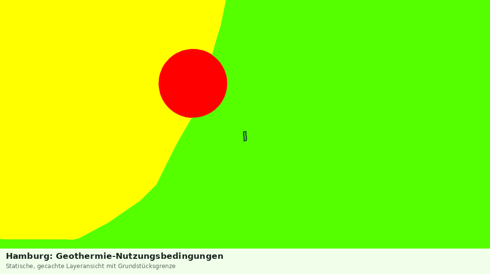 Statische Kartenansicht: Hamburg: Geothermie-Nutzungsbedingungen