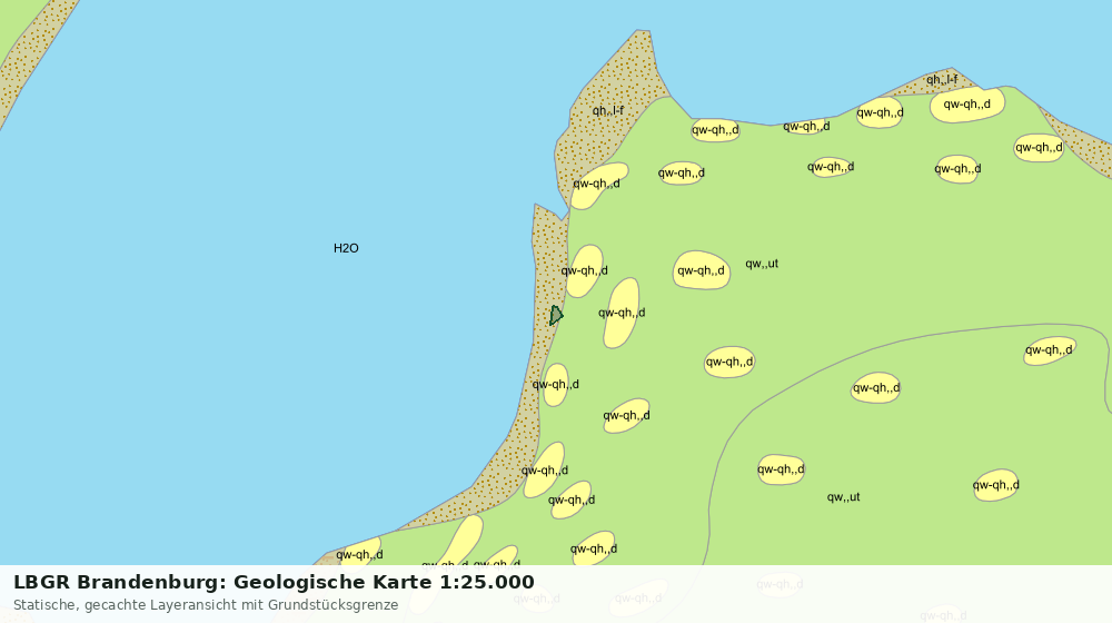 Statische Kartenansicht: LBGR Brandenburg: Geologische Karte 1:25.000
