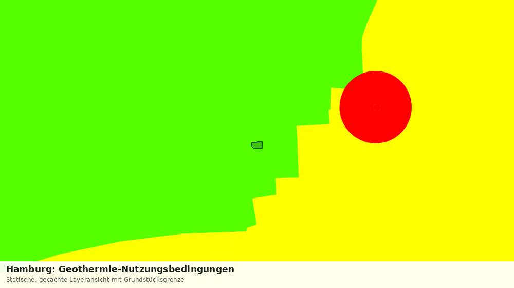 Statische Kartenansicht: Hamburg: Geothermie-Nutzungsbedingungen