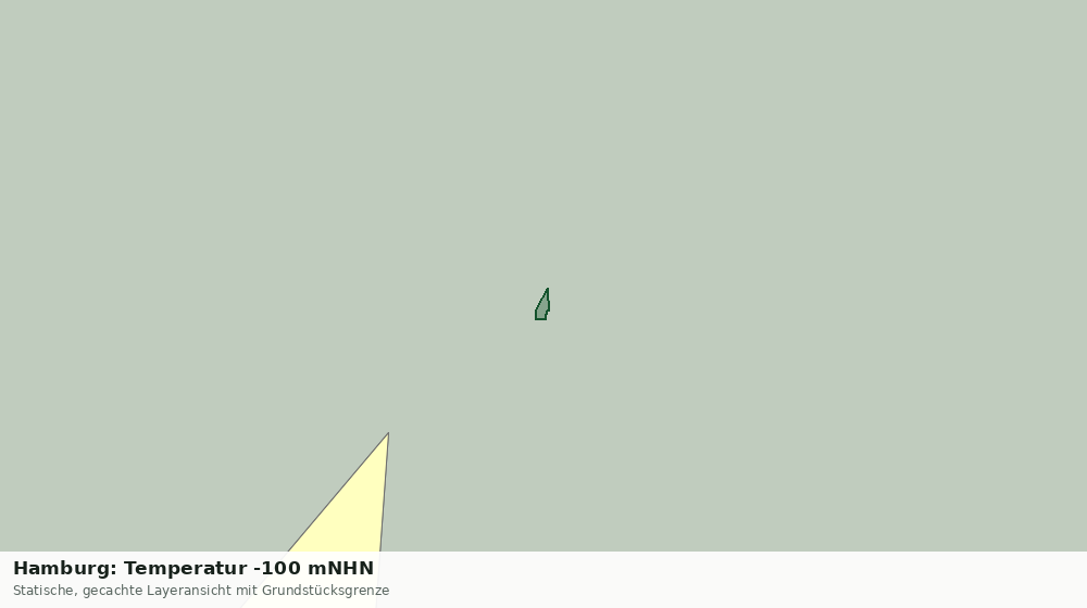 Statische Kartenansicht: Hamburg: Temperatur -100 mNHN