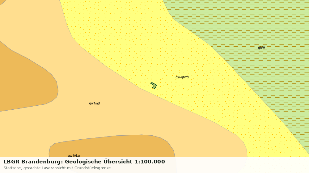 Statische Kartenansicht: LBGR Brandenburg: Geologische Übersicht 1:100.000