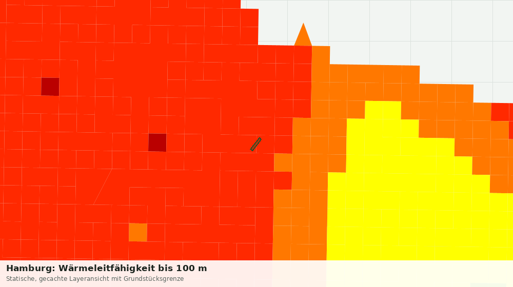 Statische Kartenansicht: Hamburg: Wärmeleitfähigkeit bis 100 m