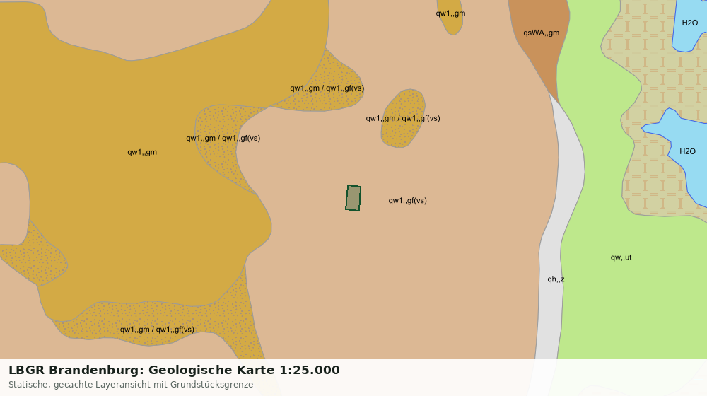 Statische Kartenansicht: LBGR Brandenburg: Geologische Karte 1:25.000