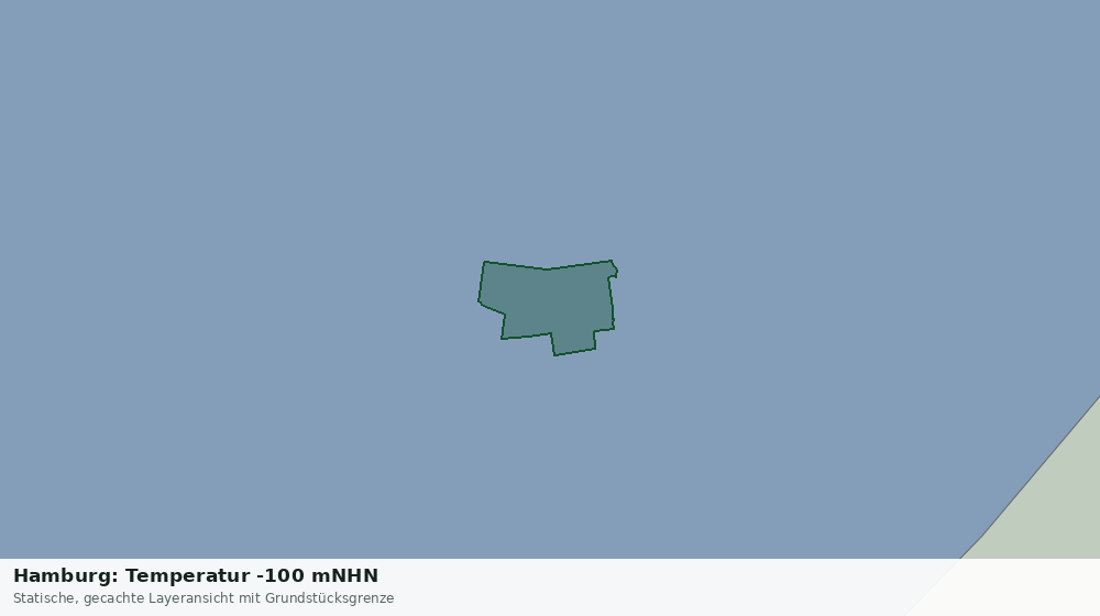 Statische Kartenansicht: Hamburg: Temperatur -100 mNHN