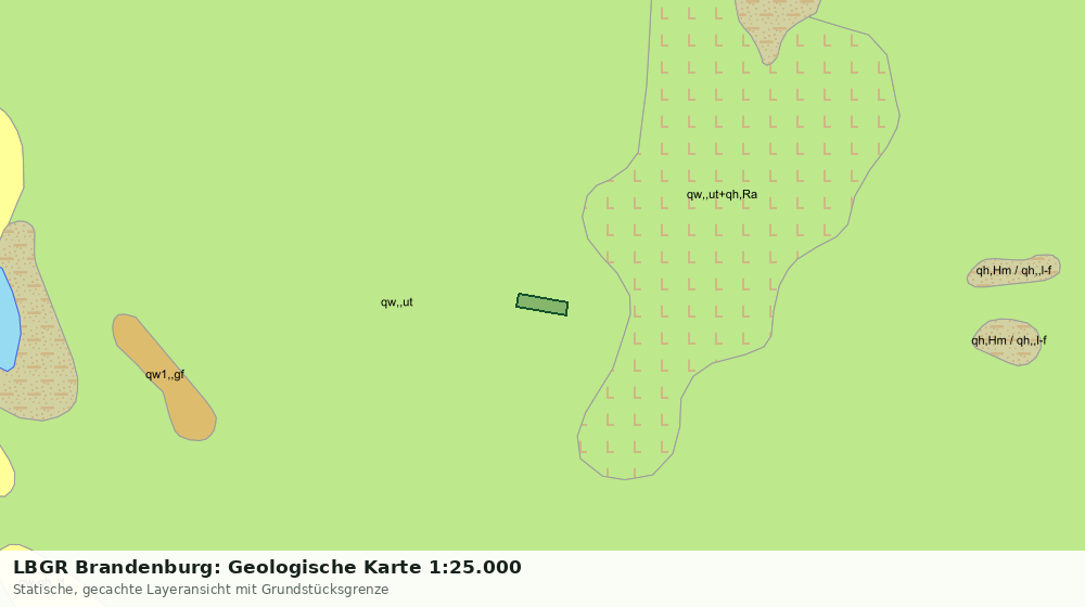 Statische Kartenansicht: LBGR Brandenburg: Geologische Karte 1:25.000