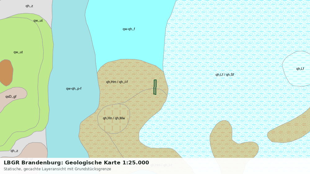 Statische Kartenansicht: LBGR Brandenburg: Geologische Karte 1:25.000