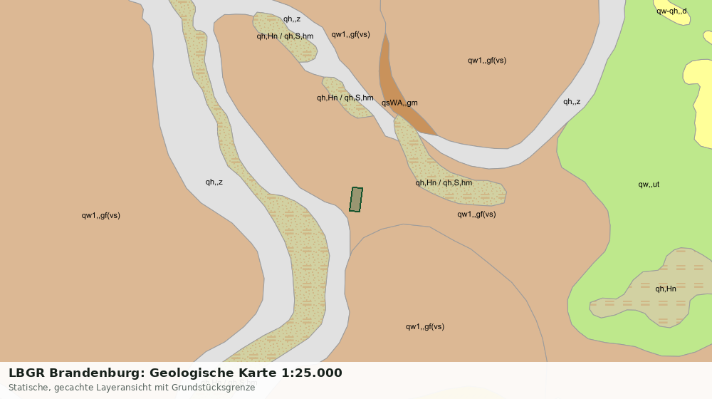 Statische Kartenansicht: LBGR Brandenburg: Geologische Karte 1:25.000