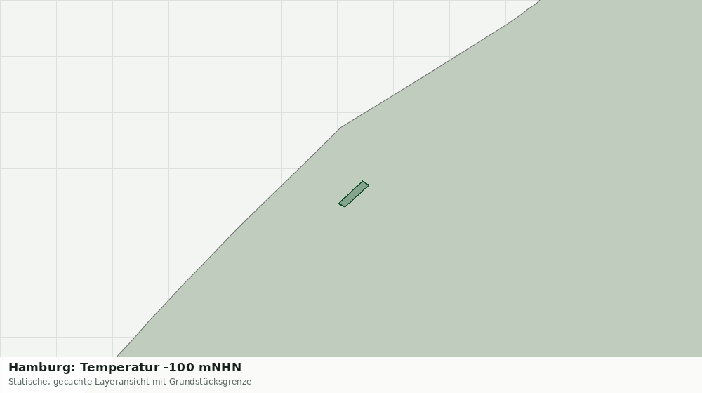 Statische Kartenansicht: Hamburg: Temperatur -100 mNHN