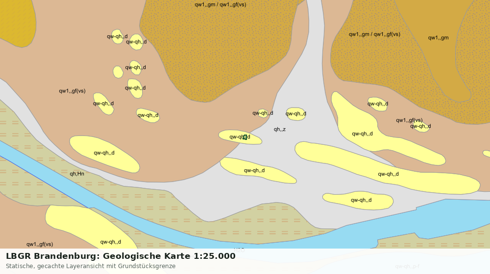Statische Kartenansicht: LBGR Brandenburg: Geologische Karte 1:25.000