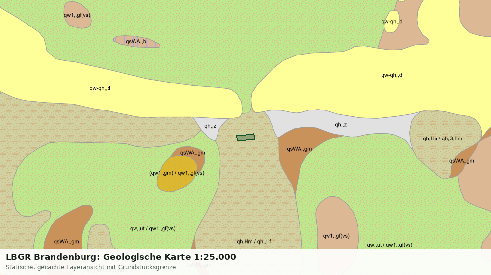 Statische Kartenansicht: LBGR Brandenburg: Geologische Karte 1:25.000