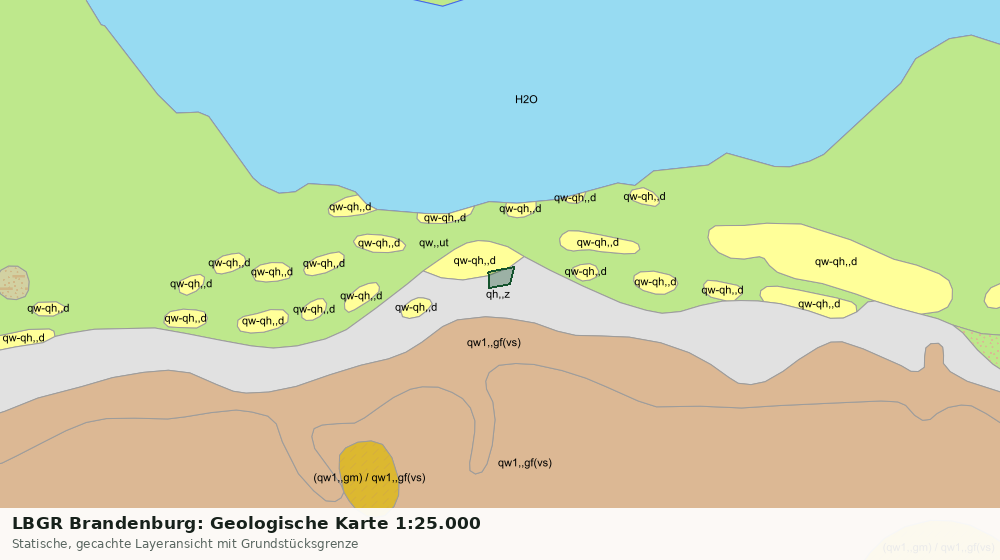 Statische Kartenansicht: LBGR Brandenburg: Geologische Karte 1:25.000