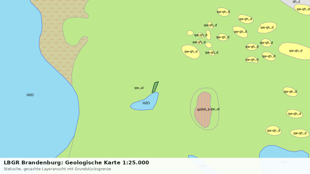 Statische Kartenansicht: LBGR Brandenburg: Geologische Karte 1:25.000
