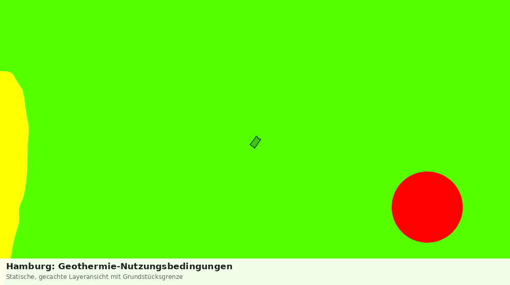 Statische Kartenansicht: Hamburg: Geothermie-Nutzungsbedingungen